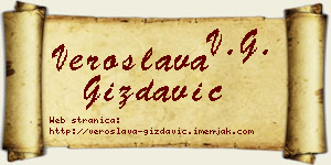 Veroslava Gizdavić vizit kartica